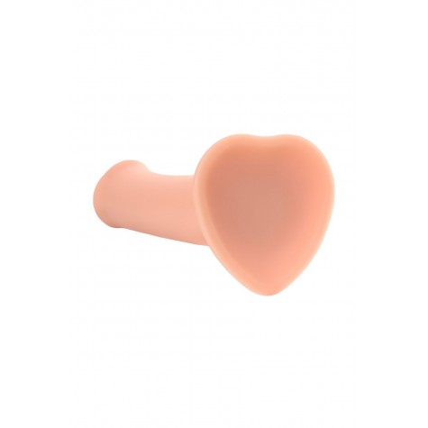 Телесный фаллос на присоске Silicone Bendable Dildo L - 19 см.